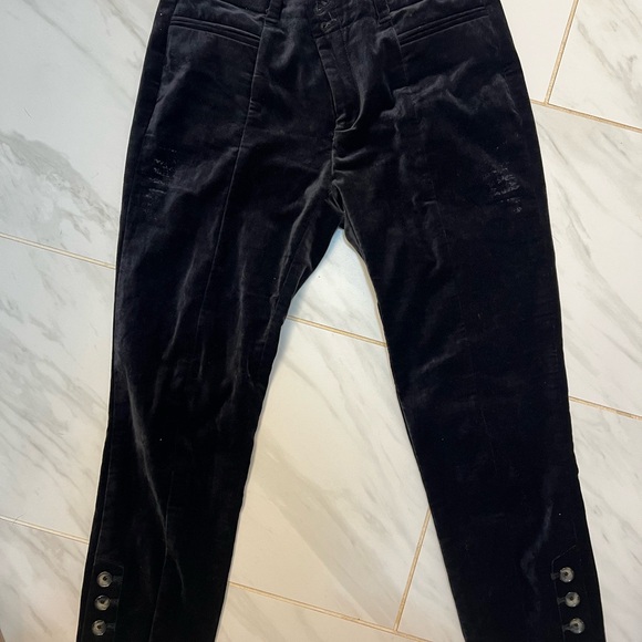 Anthropologie The Essential Velvet Slim Trousers, size 0 - Picture 6 of 6